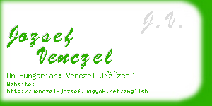jozsef venczel business card